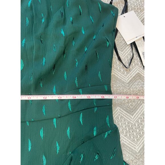 Betsy & Adam Clip-Dot Tiered Ruffled formal Gown in Green size 14 NWT Elegant - Picture 9 of 13